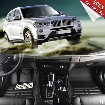 

Universal Driver Floor Mat Foot Pad Waterproof Premium Car Floor Pad for All-Weather Vehicles Truck for 5pcs