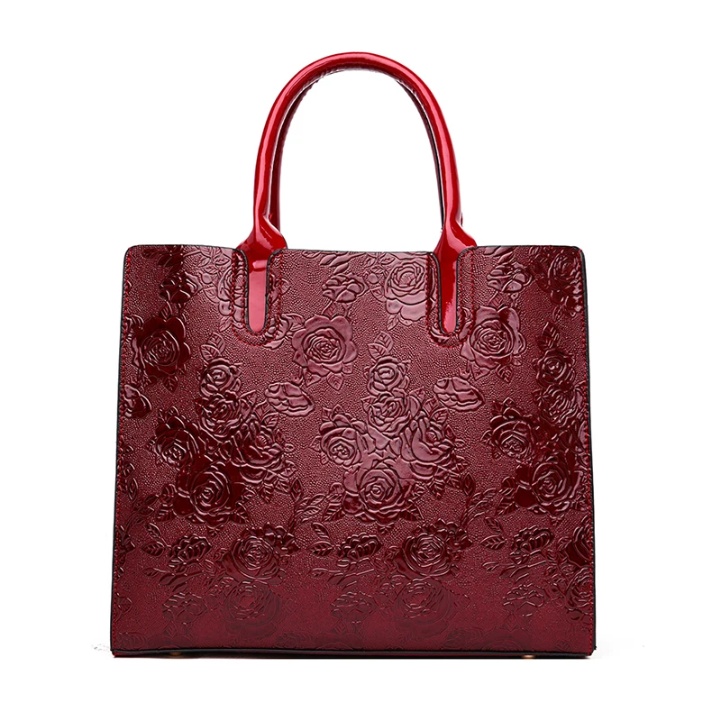 Роскошные сумки женские дизайнерские розы печать цветы классическая женская сумка на плечо высокого качества женские сумки-мессенджеры сумки-тоут