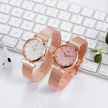 

Women Watches Ladies Quartz Watch Tadi Sleek Minimalist Calendar Stainless Steel Mesh Belt Woman Ladies Quartz Watch Droshipping