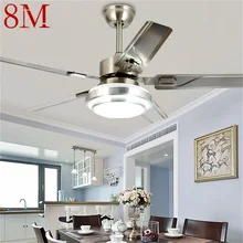 

8M Ceiling Fan Light LED Lamp Modern Simple For Home Dining Room Bedroom Restaurant 110V 220V