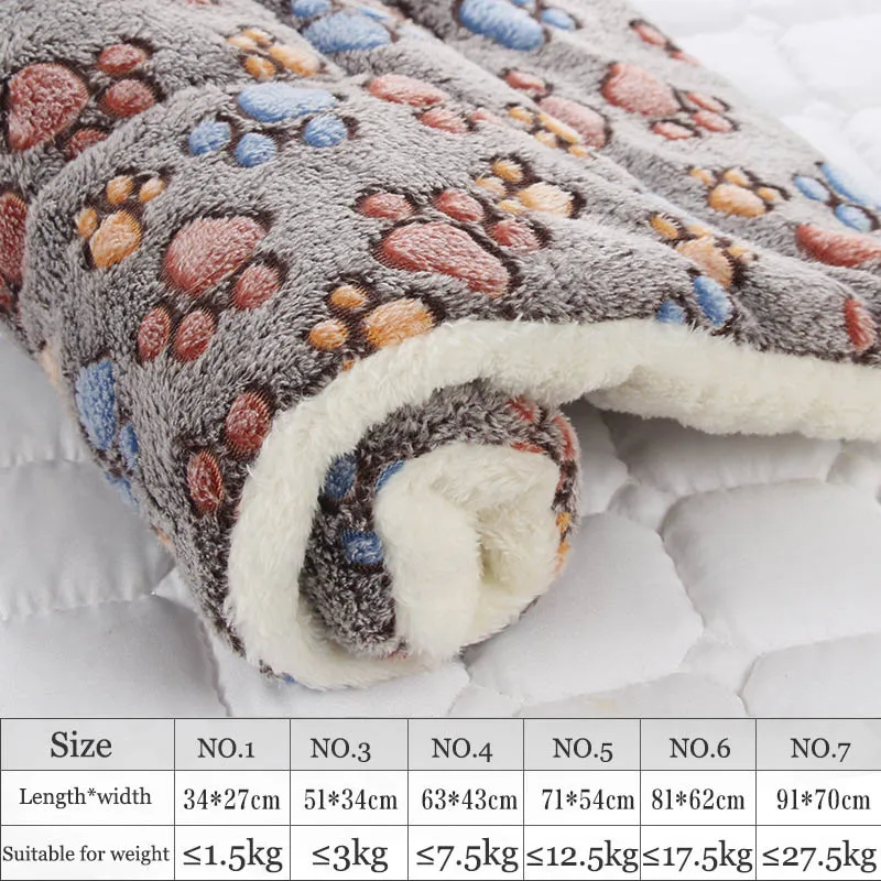 Модный 1 шт. мягкий фланелевый коврик для питомца, кровать для собаки, зимнее плотное теплое одеяло для кошки, собаки, щенка, спальный чехол, полотенце, подушка - Цвет: Coffee