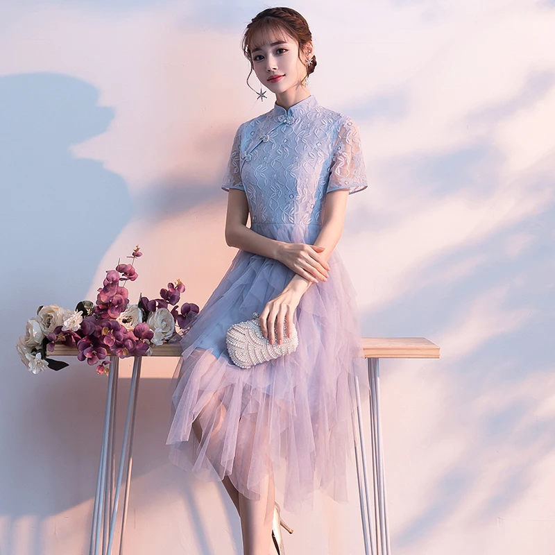 Облегающее платье, розовое, короткий рукав, женское, сексуальное, qipao, короткие платья, полое, Сетчатое, готическое платье - Цвет: color1