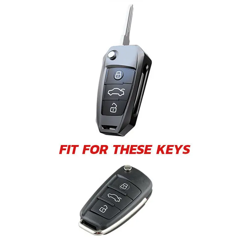 Catena-del-supporto-della-copertura-della-cassa-chiave-dell-automobile-in-lega-di-zinco-per-Audi.jpg Custodia/cover per Chiave/telecomando in lega di zinco per Audi A1 A3 A4 A6 A7 A8 TT Q5 Q7 - Catena del supporto della copertura della cassa chiave dell automobile in lega di zinco per Audi