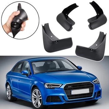 

Mud Guards Mud Flaps for Audi A3 Sedan 2017-2018 Fender Splash Guards Mudguard Black 4Pcs