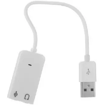 

Free Shipping 1Pcs/lot USB External Virtual 7.1 Channel Audio 3D Sound Card Adapter With Cable line 3.5mm wholesale