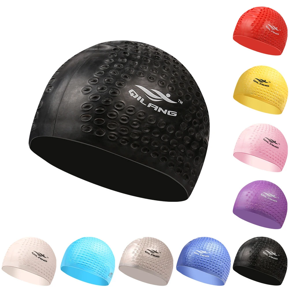 Men Women Professional Silicone Swimming Cap Adults Swim Pool Waterproof Protect Ears Long Hair Caps Diving Hat Natacion Badmuts