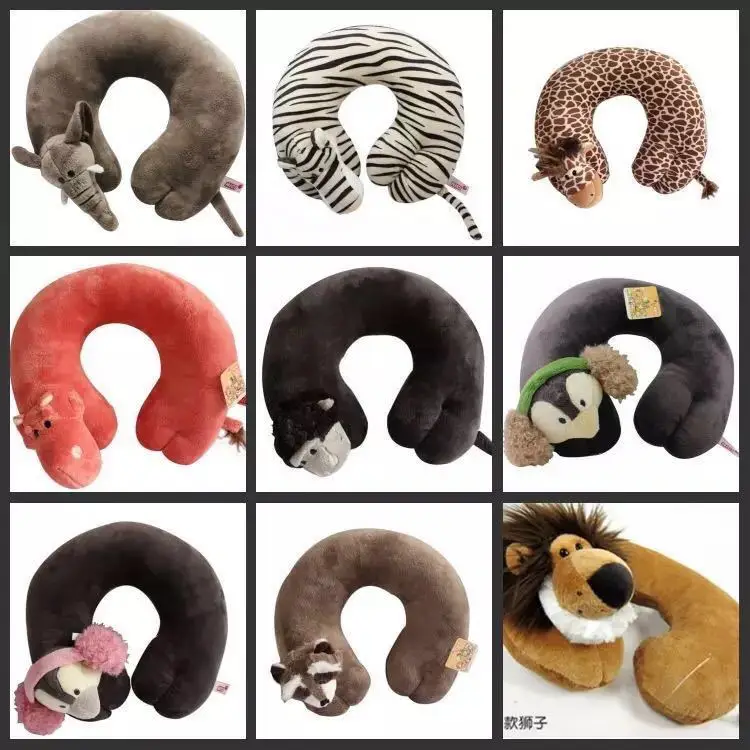 Горячая Распродажа, подушка для поддержки шеи с лесным животным, стерео подушка для U-SHAPE животных, олень, обезьяна, Подушка для сна