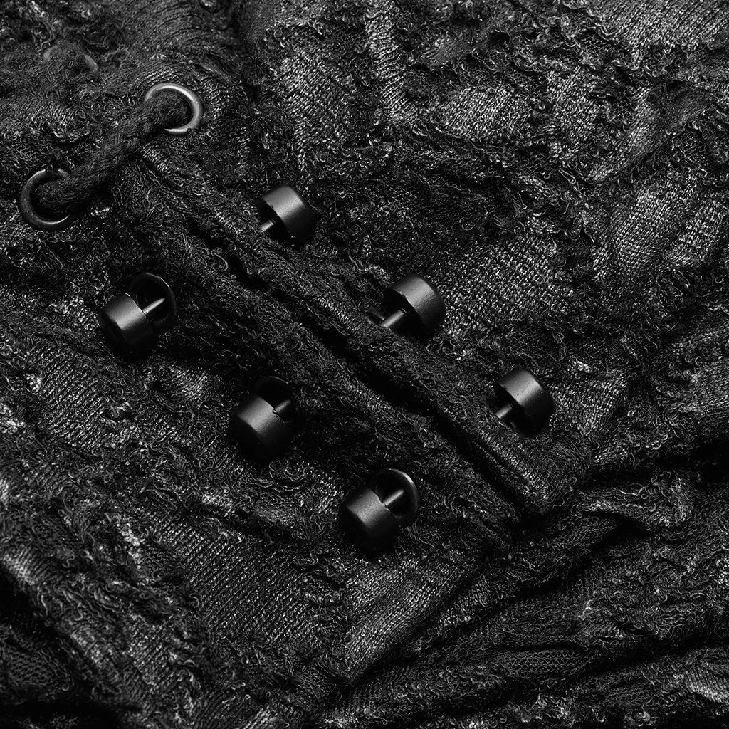 Панк восторженные мужские готические Diablo Винтаж длинное пальто вязаный свободный уличная мода, вечеринки; мужские зимние пальто с капюшоном Costure