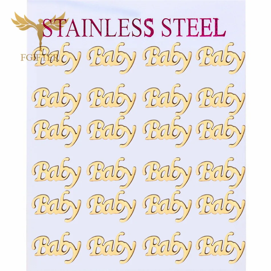 Cute Baby Earrings for Girls pendientes Stainless Steel Small Stud Set Jewelry Gold Black Kids Men Earring brincos | Украшения и
