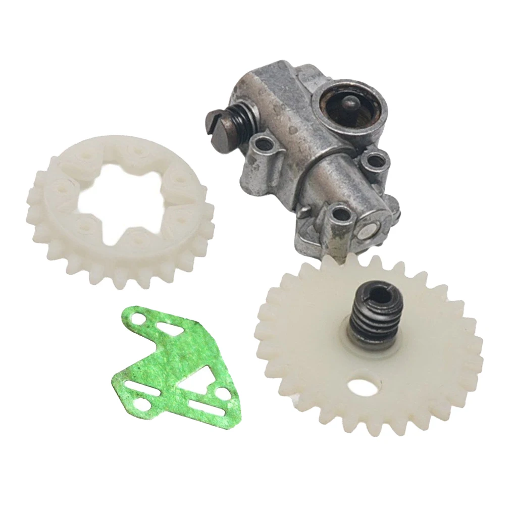 Oil Pump Worm Spur Gear Wheel Set for Stihl MS028 038 048 380 381 Chainsaw