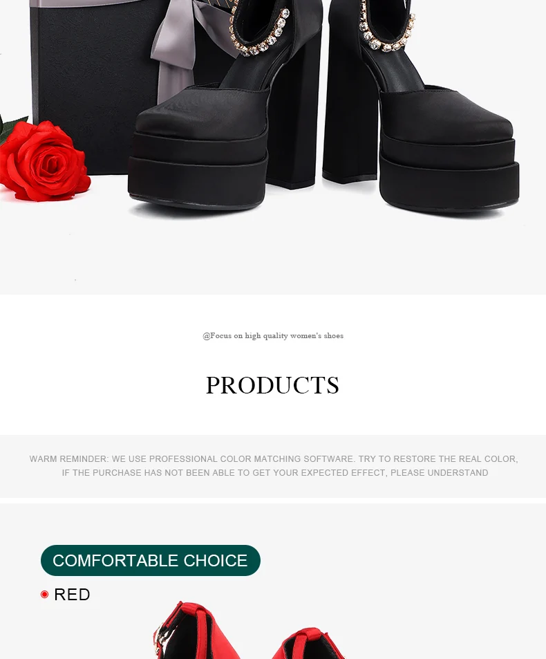 2021 New Ladies Sandals Summer Shoes Sexy Thick High Heels Thick Platform Buckle Crystal Dress Party Wedding Shoes Woman Pumps