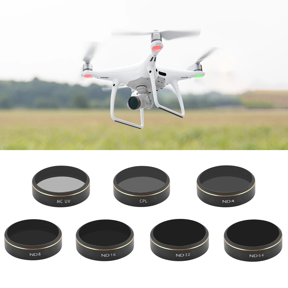 Комплект фильтр для дрона Phantom 4 Pro UV CPL ND8 ND-PL фильтров оптическое стекло защита