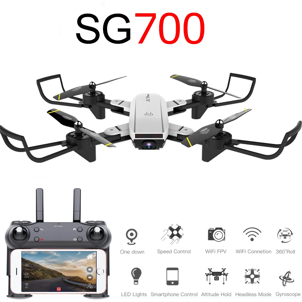 Drones com Câmera Drohne com Câmera Quadcopter Dron Mini Drone rc Helicóptero 4k Brinquedos Profissional Quadrocopter Corrida Sg700d hd