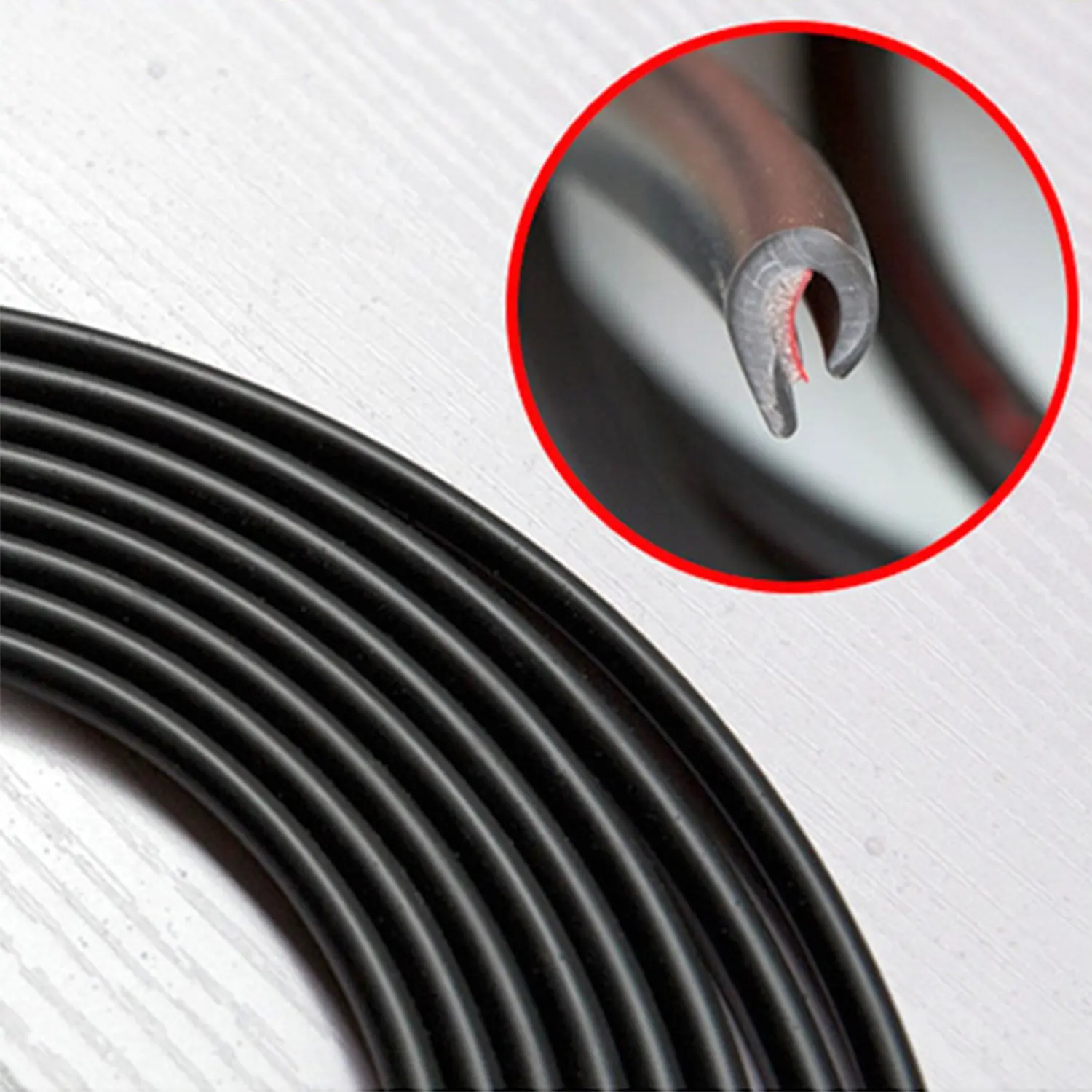 5M/8M/10M U Type Car Door Edge Sealing Guard Trim Anti-Collision Protection Strip Scratch Protector Sticker car door edge guards,car door protector,car door seal strip,car door anti collision strip,car door edge protector,car reflective tape sticker,threshold protection strip