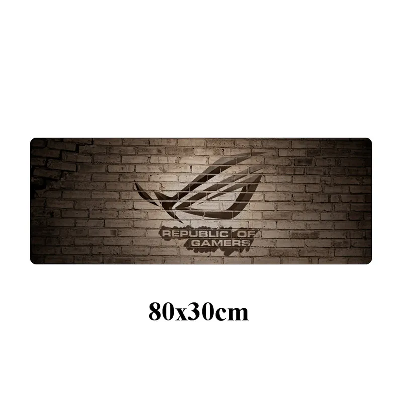 80x30 см большой скоростной геймер игровой ASUS резиновый коврик для мыши Прочный Республика геймеров Блокировка края Нескользящая Офисная Клавиатура Pad - Цвет: Цвет: желтый
