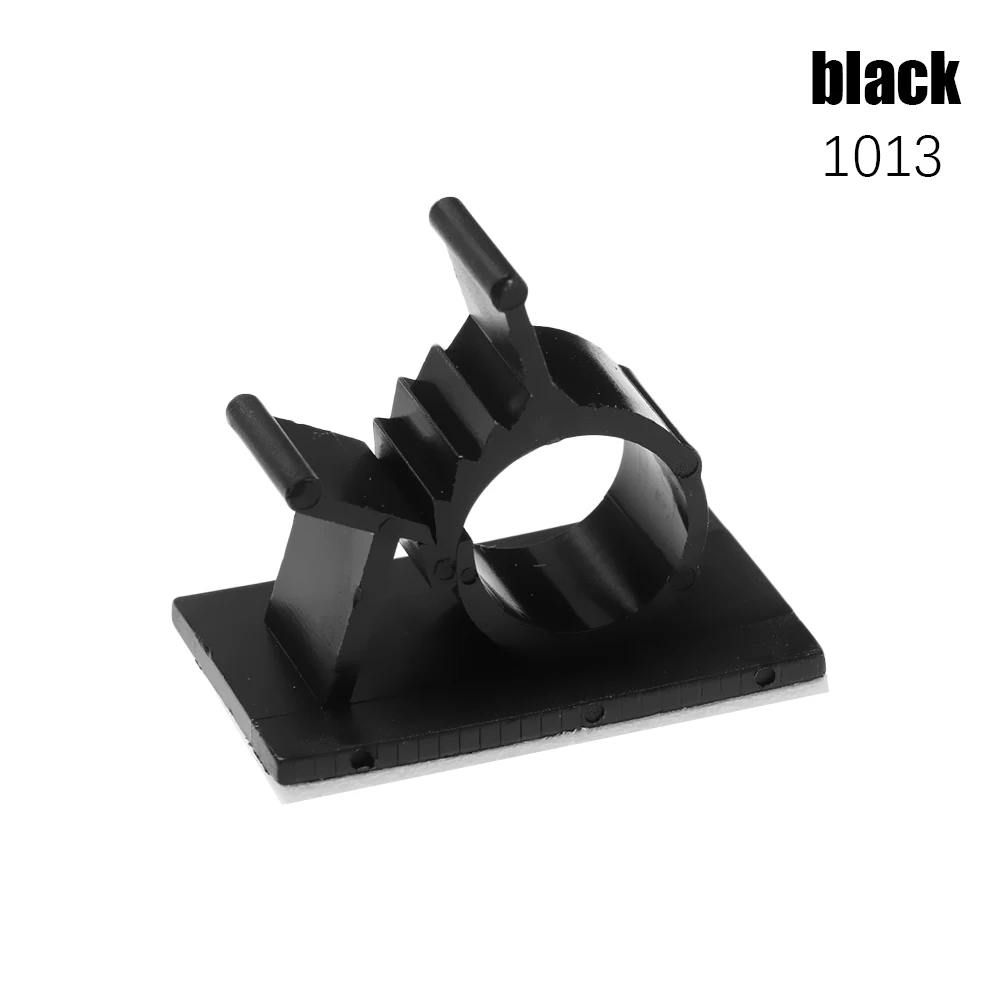 1013 black 10 шт. зажимы для кабелей самоклеющиеся шнур управление провода держатель Органайзер стол настенный шнур зажим крепежная муфта линия фиксированный зажим - Цвет: 1013 black