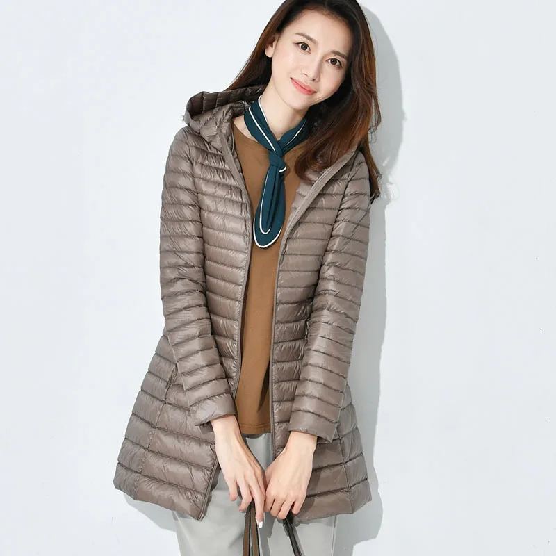 MRMT 2024 Brand New Women\'s Down Jacket Mid-length Lightweight White Duck Down Temperament Warm  Fashionable Slim Fit