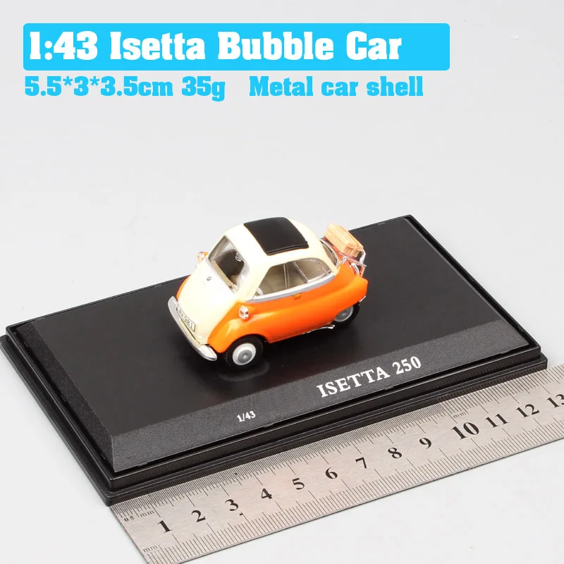 Cararama мини милые классические 1/43 весы Isetta 250 автомобиль пузыря литые Автомобили Модель для маленьких мальчиков подарки миниатюрные 1955 - Цвет: Isetta 250 Yell