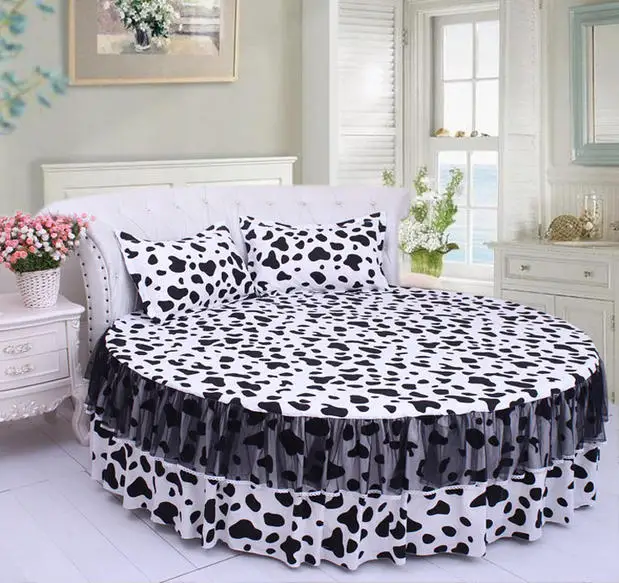 4 шт./комплект кружевные постельные принадлежности для девочек|round bed bedding|round