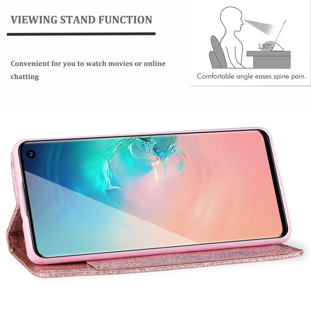 LLZ. COQUE Роскошный кошелек чехол для телефона для samsung S8 Plus S10 S10E S7 Edge Bling Флип кожаный чехол для Galaxy S9 Plus вечерние кошелек