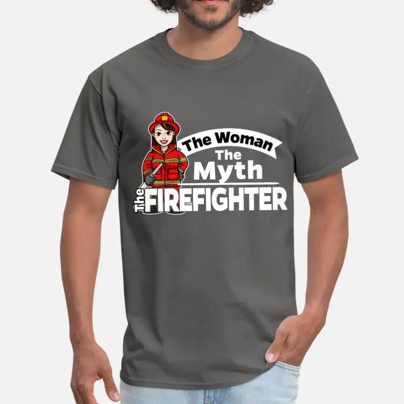 Дизайн пожарный Feuerwehr женщина миф Футболка женская черная Унисекс Мужская футболка короткий рукав хип-хоп Топ
