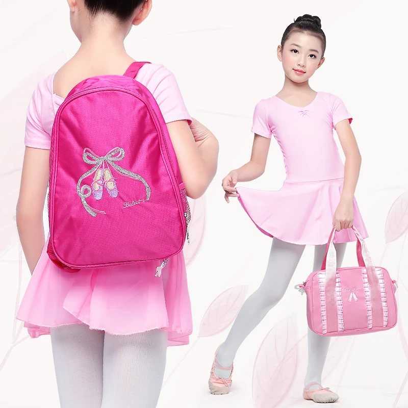 Bags Girls Canvas Ballet Dance Children Ballerina Sports Backpacks Cute Embroidered for Dance 7 Styles ballet dance bags
