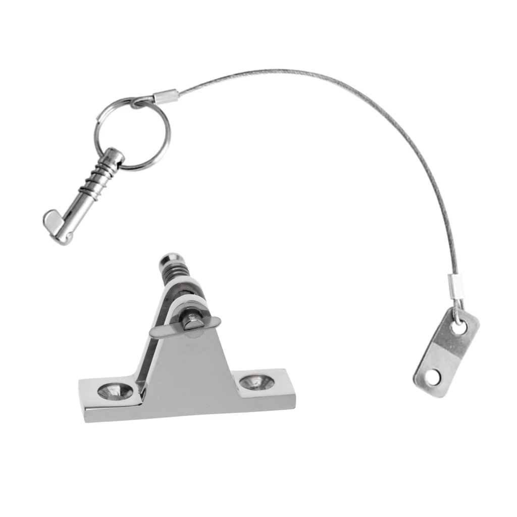 316 Stainless Steel Quick Release Pin Lanyard with Boat Deck Hinge