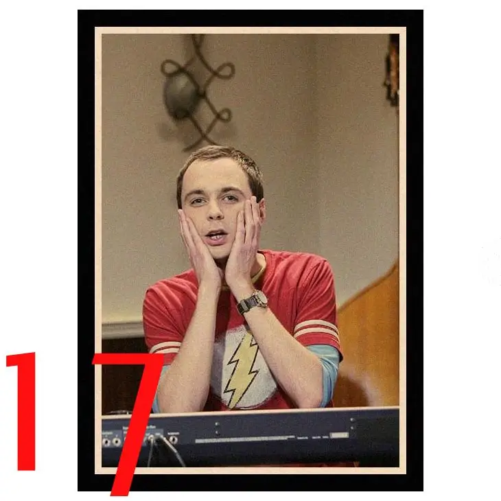 Светло-серый Идеальный JLThe Big Bang Theory Young Sheldon винтажные Плакаты для дома/бара/гостиной Декор из крафт-бумаги высокого качества плакат HBA46 - Цвет: Светло-серый
