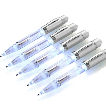 

Pen Light - LED Pen with Light ,Light Up Penlight for Night Writing -One Set Extra Batteries and Ink Cartridges Included-5 Pack