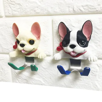 

Creative dog stainless steel hook Strongly paste the hook Bathroom kitchen hallway coat hooks Wall decoration door hooks
