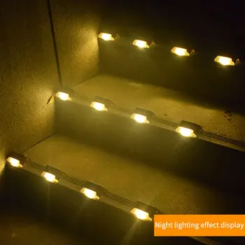 

12PCS Solar Deck Lights Solar Step Lights Outdoor Waterproof Led Solar Fence Lamp for Patio Stairs Garden Pathway Step Yard
