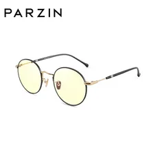PARZIN очки для компьютера, для женщин и мужчин, круглый синий светильник, блокирующие очки, игровые очки Blue Ray, антибликовые очки, 15728L