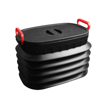 

Collapsible Bucket 37L Foldable Outdoor Pail Storage Bag with Lid Handle for Fishing Camping Outdoor Traveling Hiking