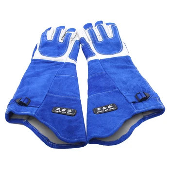 

Leather Animal Handling Training Pet Gloves Rescuing Anti-bite Grooming Dog Cat Snak Gloves Gardening Work Gloves Long Sleeves