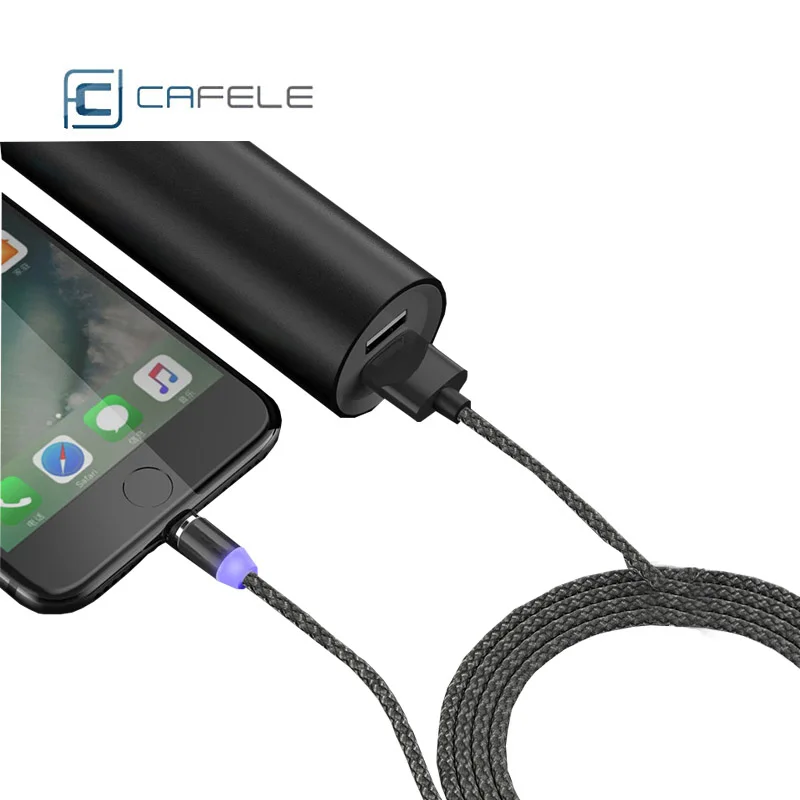 Cafele Магнитный usb-кабель для быстрой зарядки для Iphone X XS MAX XR 8 7 6s Plus зарядное устройство для мобильного телефона Магнитный провод шнур usb-кабели данных