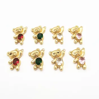 

New arrival! 28x20mm 40pcs Copper/Crystal Bear Shape Charm for Ear DIY Making parts,Jewelry Accessories Findings & Component