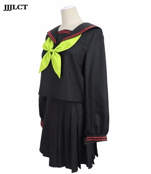 

Demon Slayer Kimetsu No Yaiba Kamado Nezuko Makomo Cosplay Costume Girls JK Sailor Suit School Uniform Halloween Party Dress