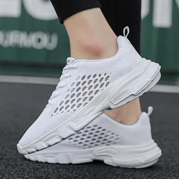 

2020 New Air Mesh Shoes Men White Sneakers Breathable Male Casual Shoes NonSlip Fashion LaceUp Men Shoes Tenis Masculino Adulto