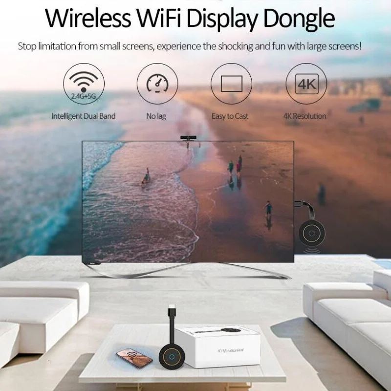 5G 4K HD беспроводной HDMI Wifi Дисплей приемник HDTV ключ зеркальный экран ТВ-палка Miracast Airplay DLNA медиа-поток Google Home