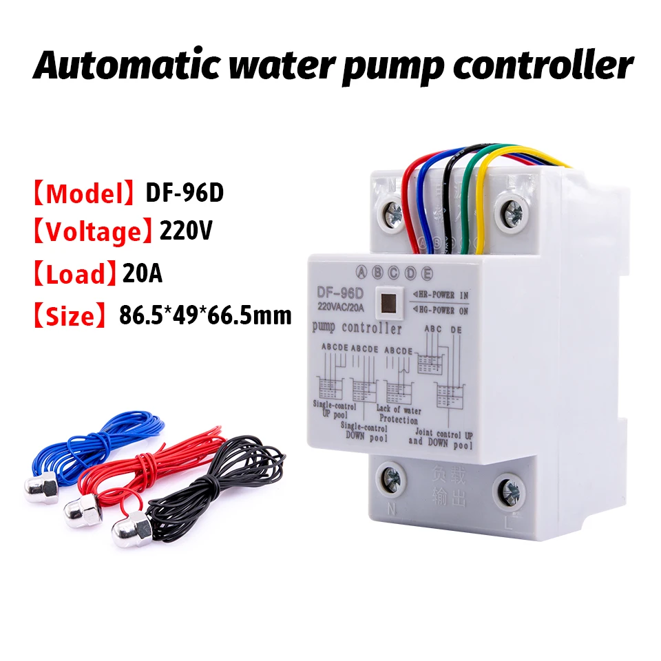 DF-96D/DK A/B Automatic Water Level Controller Switch 20A 220V Water tank Liquid Level Detection Sensor Pump Controller water level switch liquid level sensor water pump controller