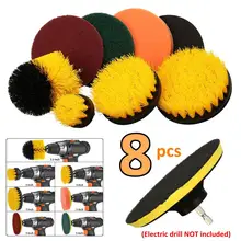 8 шт. электрическая насадка в виде щетки скраб колодки высечки мощность сверла щетка для мытья посуды щетка устройство для чистки ванн набор инструментов для напольный коврик ванной