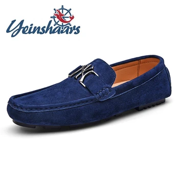 

Mens Shoes Suede Loafers 2020 Spring Autumn Fashion Boat Footwear High Quality Brand Moccasins Casual Slip-On Comfy Drive Shoes