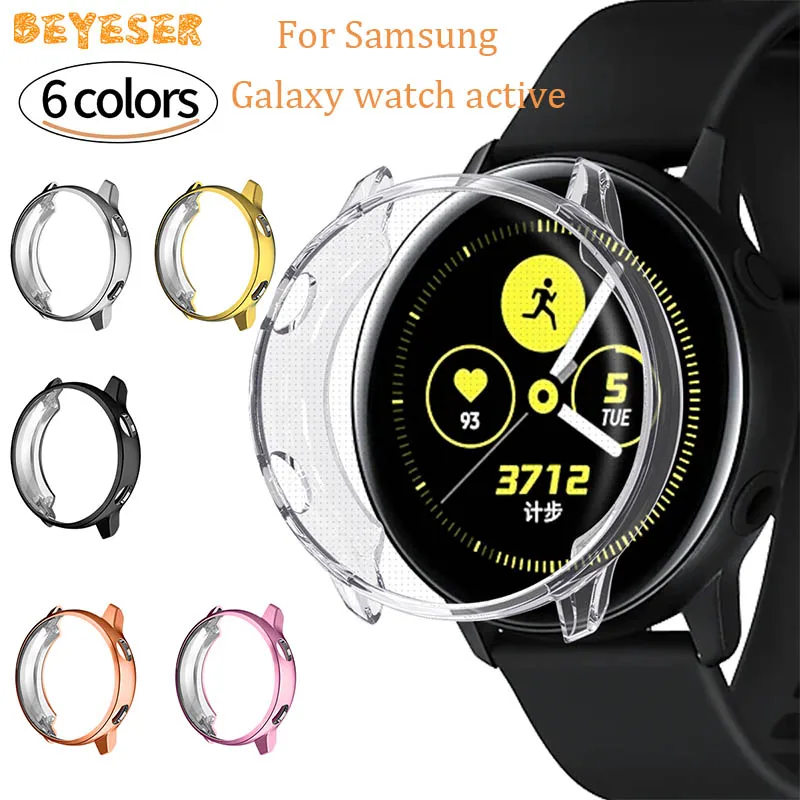 Силиконовый ремешок для Samsung Galaxy watch active защитные чехлы из ТПУ замены 42 мм gear