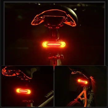 

New Bicycle Light LED USB Rechargeable TailLight Warning Bike Rear Lights Smart Wireless Remote Control Turn Signal Light