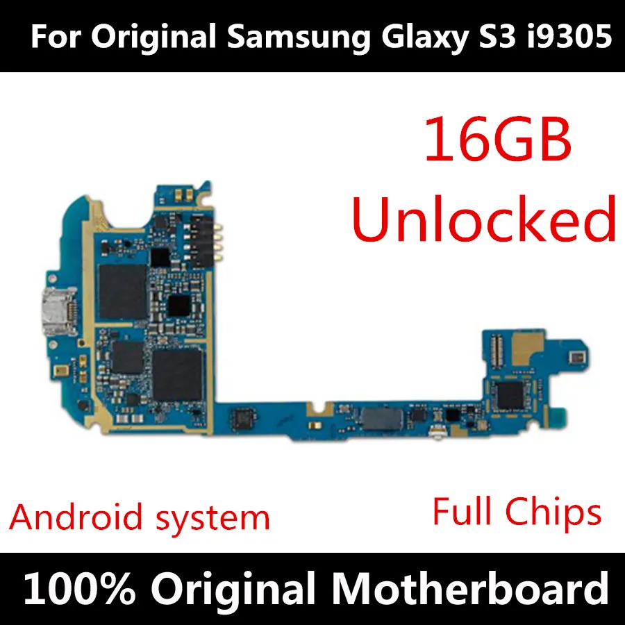 Оригинальная разблокированная Логическая плата для Samsung Glaxy S3 i9305 16 Гб