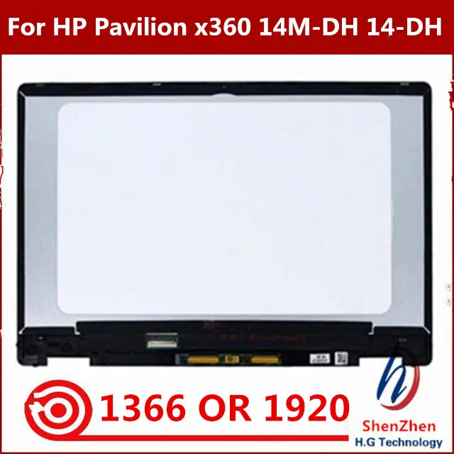 

For HP Pavilion x360 14-DH 14M-DH0003DX 14-DH0008CA L51119-001 14.0" LCD Display Touch Screen Assembly +Digitizer Control Board