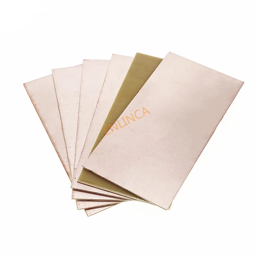 5 Pcs Pf Pcb 5*10Cm Piastra Rivestita In Rame Su Un Lato Kit Pcb Fai Da Te Circuito Laminato 5X10Cm 50X100X1.5Mm