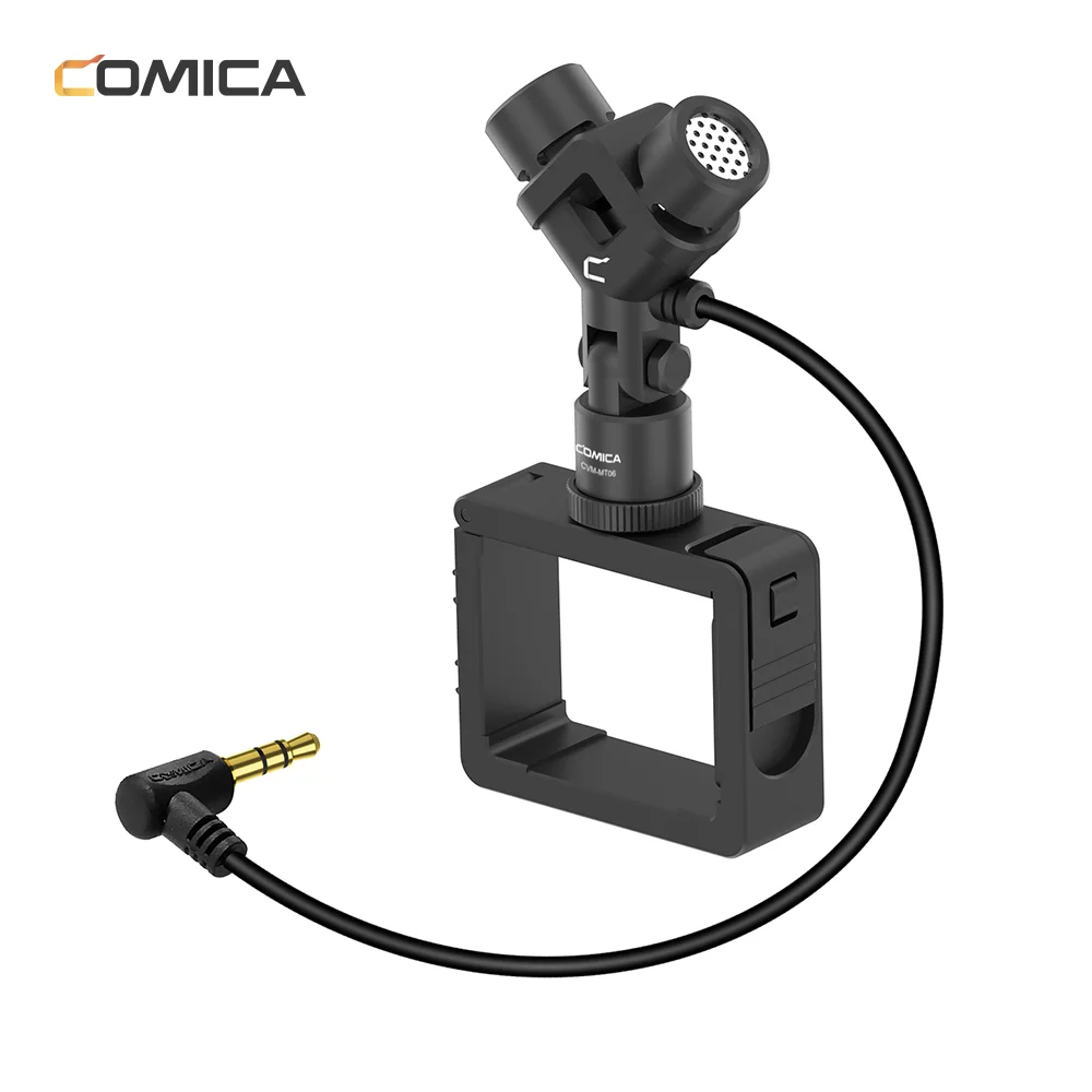 Comica CVM-MT06 XY стерео движения микрофон для Osmo Карманный Аудио Видео Запись микрофон с Osmo Карманный держатель