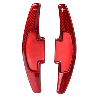 

Parts Steering Wheel Shift Paddle Car Vehicle Carbon Fiber Red Replacement