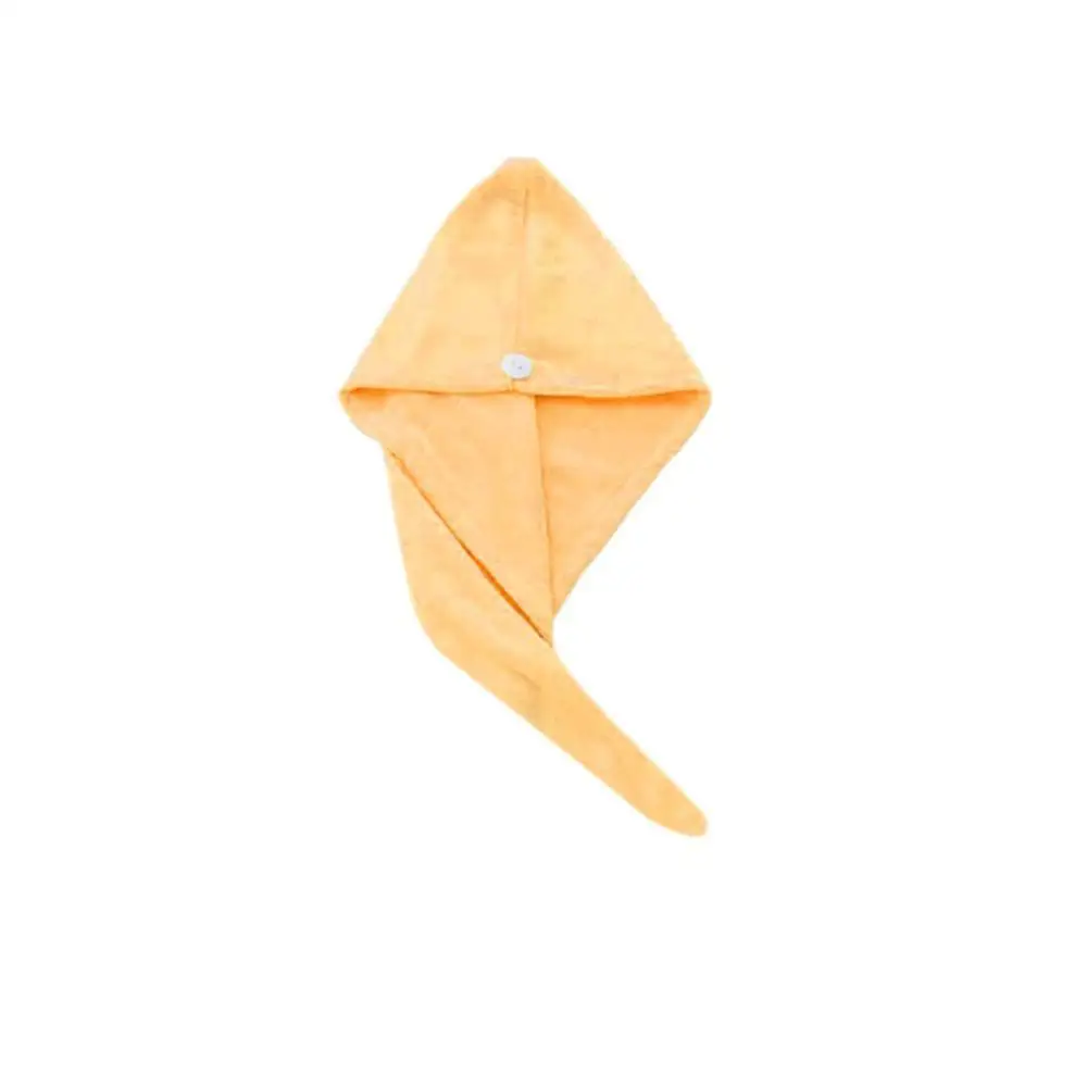 Orange Dry Hair Hat Женская ванная комната супер абсорбент быстросохнущее плотное полотенце из микрофибры полотенце для волос сухая шапочка салонное полотенце - Цвет: Orange Dry Hair Hat